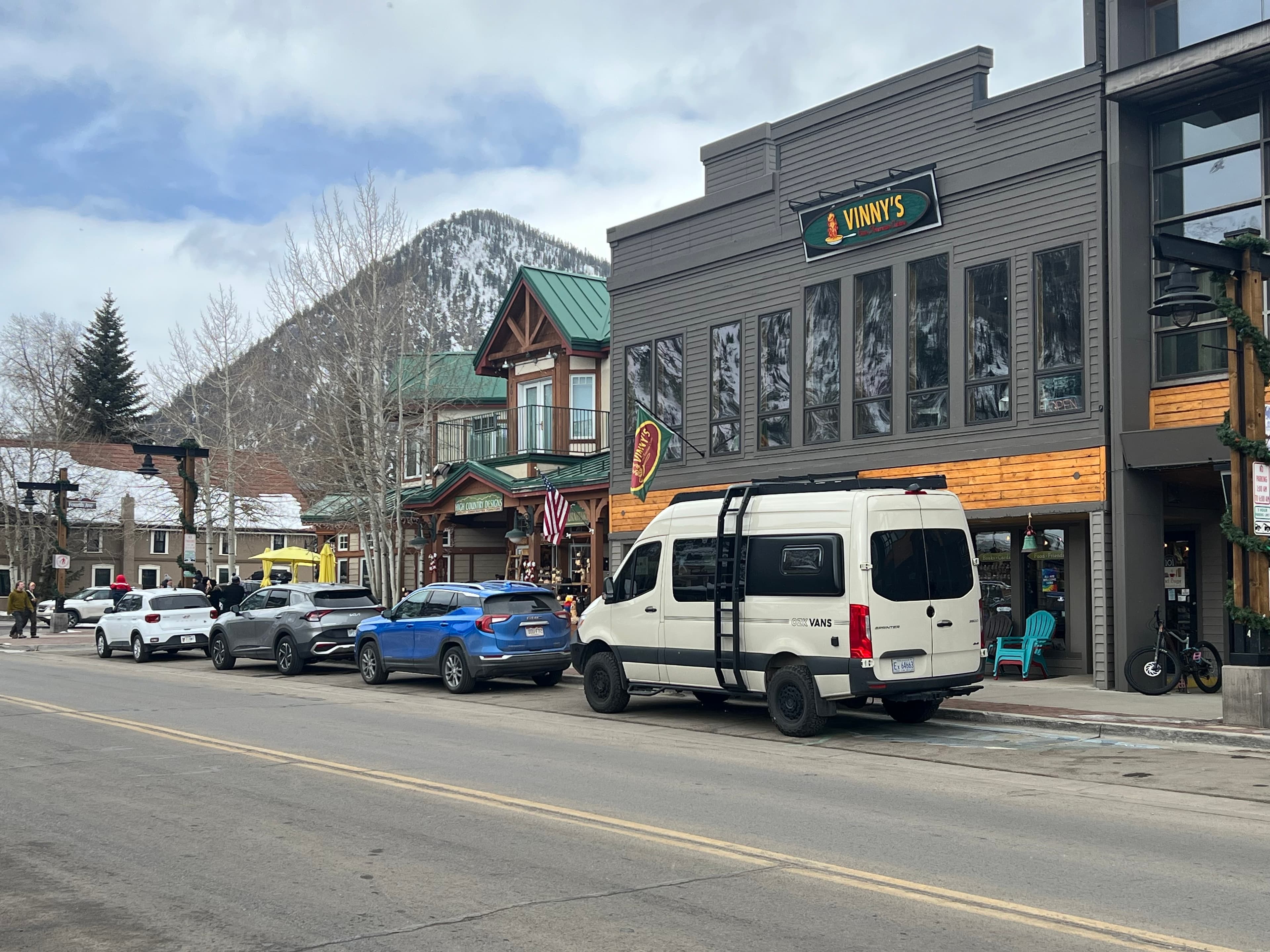 Ozark Mountain Van Company camper van in the snow
